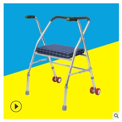 不锈钢轮座助行器带轮带座助行器 老年二轮助行器 带轮带座助行器图2