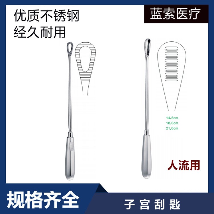 子宫刮匙 妇科检查手术器械 宫颈刮匙 柔性子宫刮 妇科刮匙图3