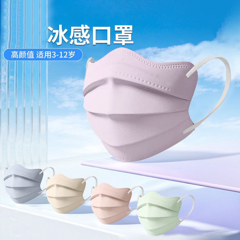 一次性幼儿口罩蝶形护眼角学生医用外科3-12岁男孩女孩防护图2