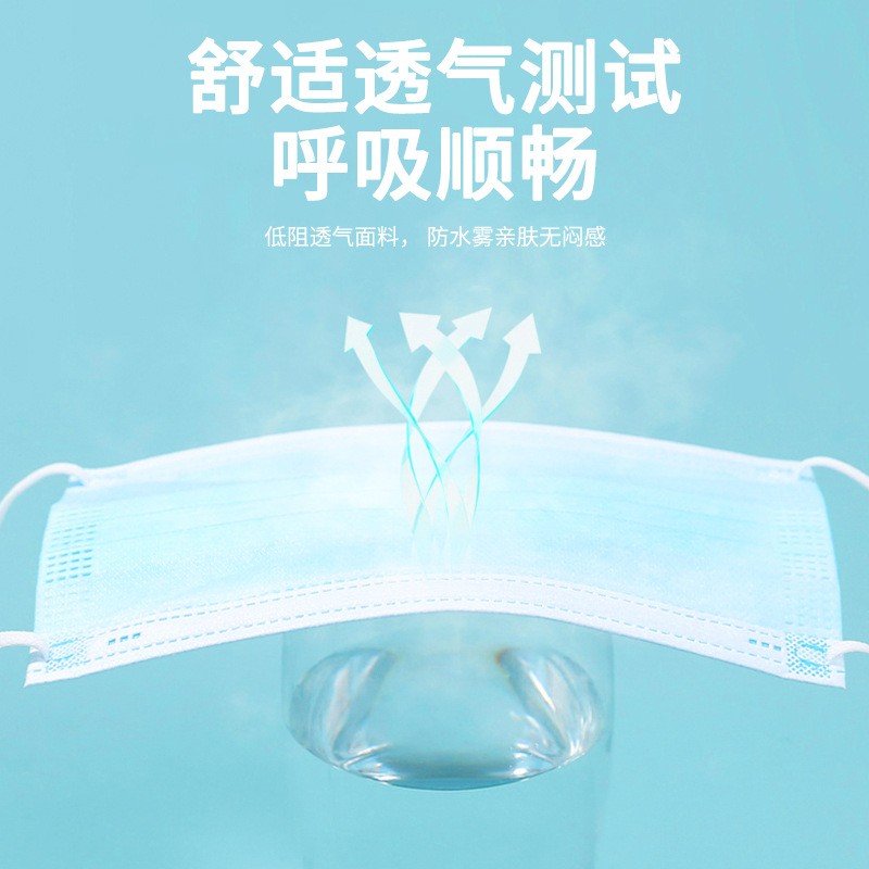 医用外科口罩盒装独立包装三层防护一次性医用口罩黑色白 色粉色图2