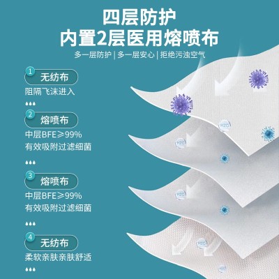 N95医用防护口罩30支独立包装一次性使用医用口罩级柳叶黑色白色