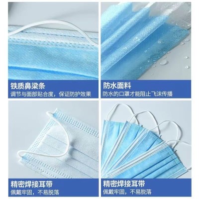 一次性医用外科口罩独立包装三层防护灭菌级口罩医用级一 次性批发