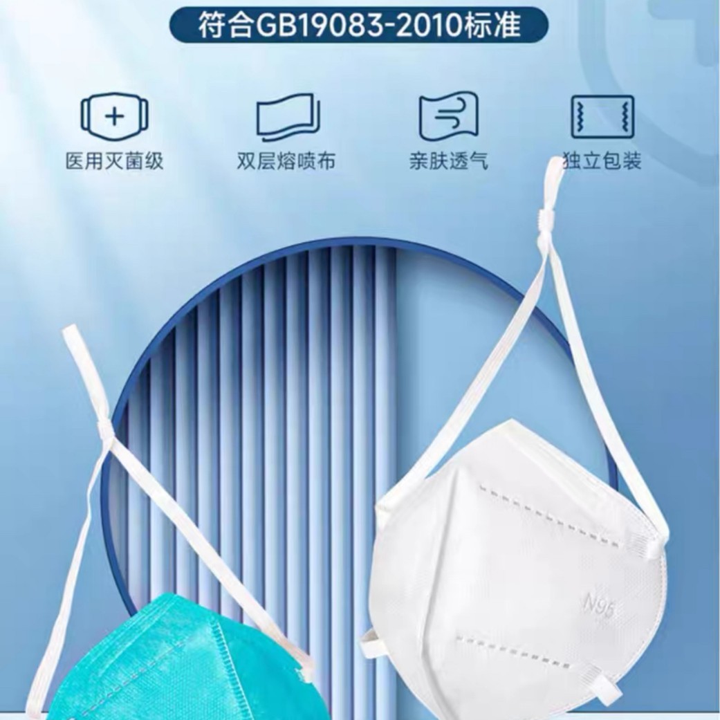 稳健n95n95医用口罩头戴式独立包装五层防护灭菌级n95 口罩批发图3