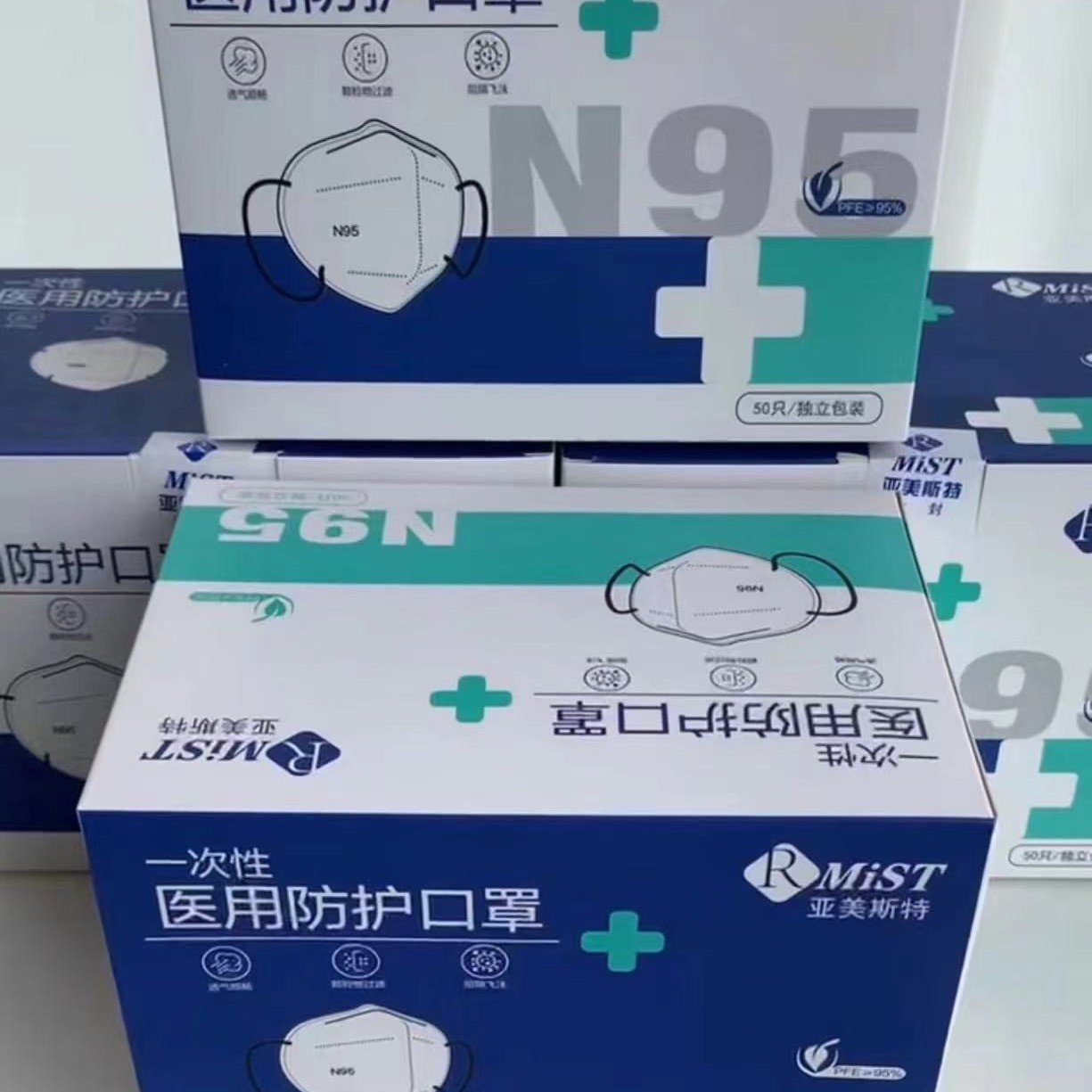 医用N95防护口罩n95n95口罩医用级独立包装五层防护灭 菌厂家批发图2