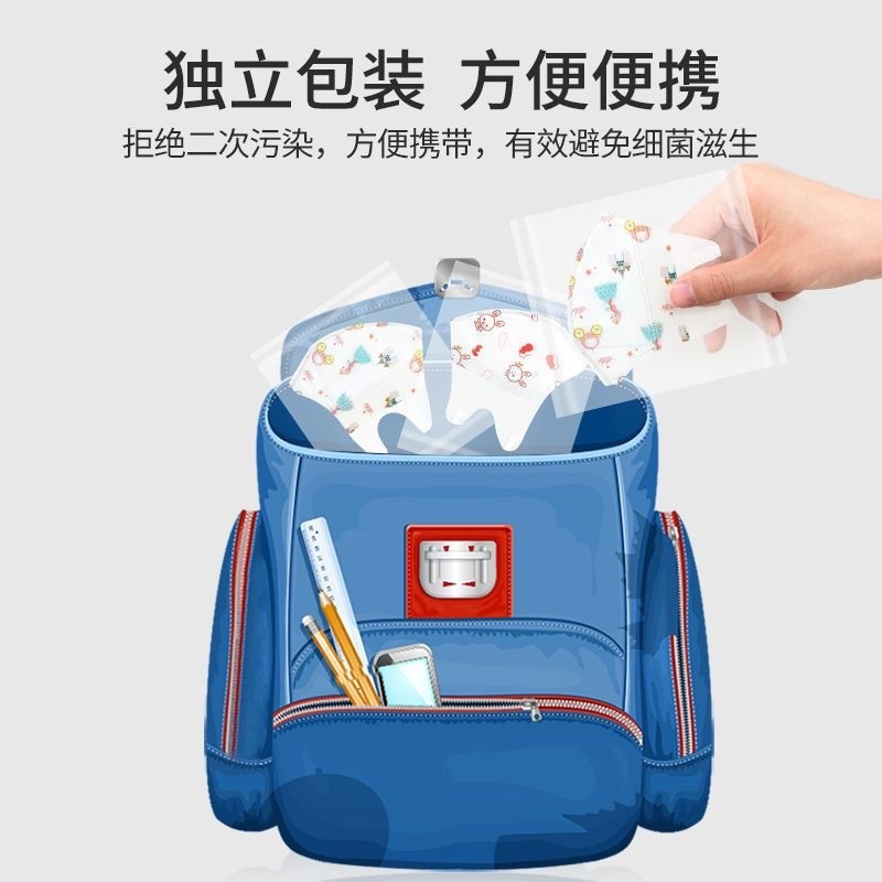 医用外科儿童3D立体口罩1-3岁 3-12岁男女宝宝专用一次性独立包装图2