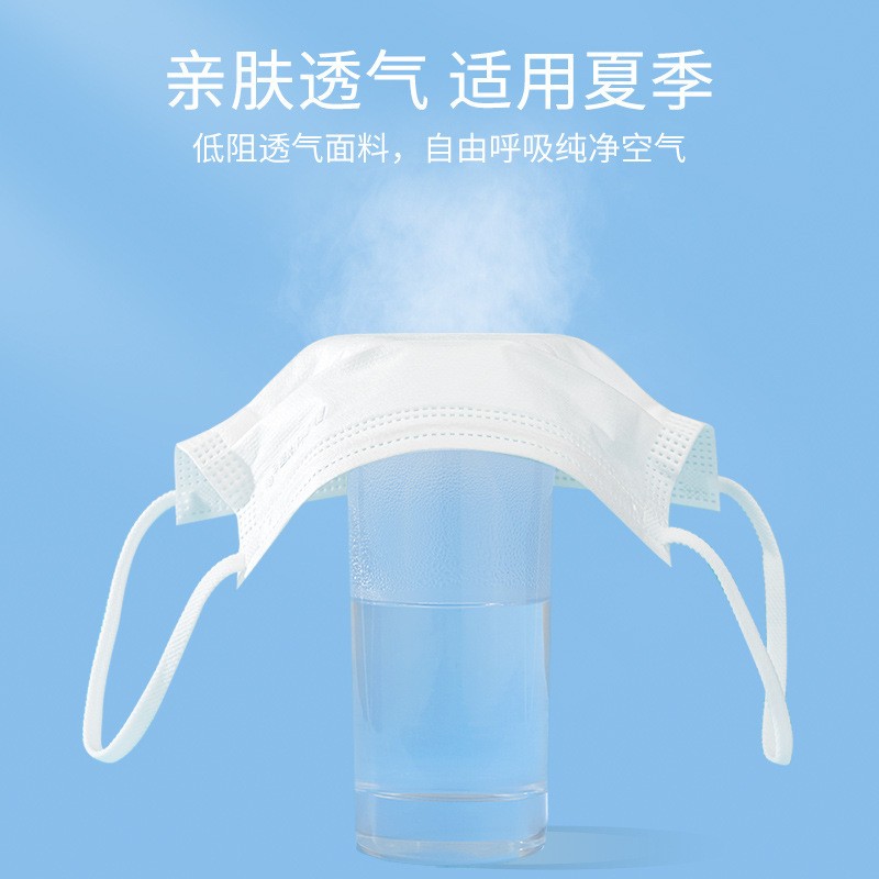 初医生医用外科口罩成人用白色一次性医疗三层独立包装透气薄款夏