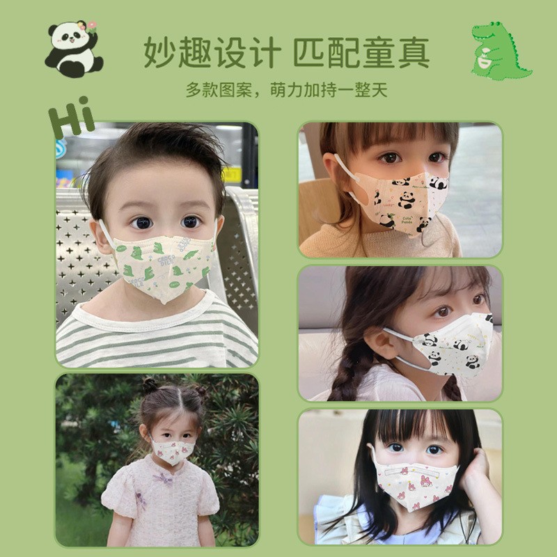 儿童尺寸3d立体医用外科口罩夏季防护款0-3岁透气8到12岁多色混装图2